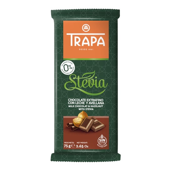 Trapa Chocolate con Leche y Avellanas con Stevia 75g