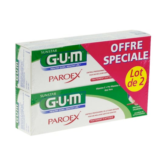 Gum Paroex Pasta Dentífrica Gel Conjunto de 2 x 75 ml
