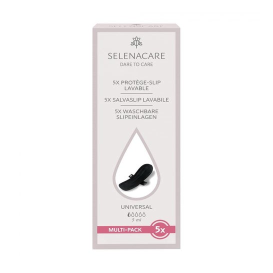 Selenacare Salvaslip Lavable Negro Talla Única 5uds