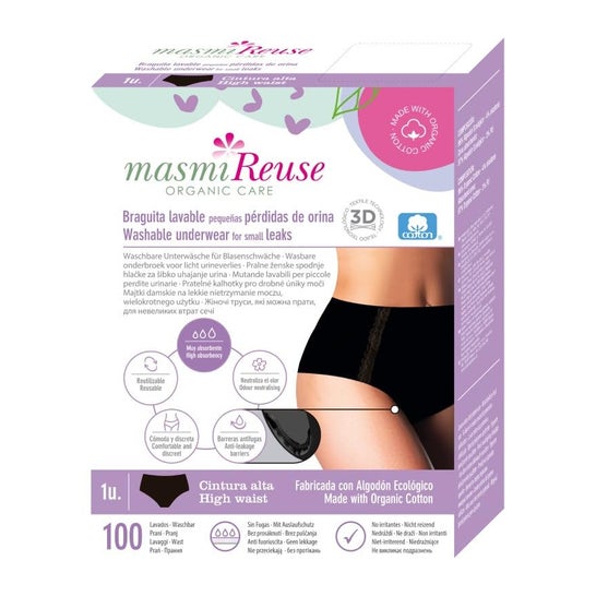 Masmi Cueca para Incontinência Cintura Alta Tamanho XL