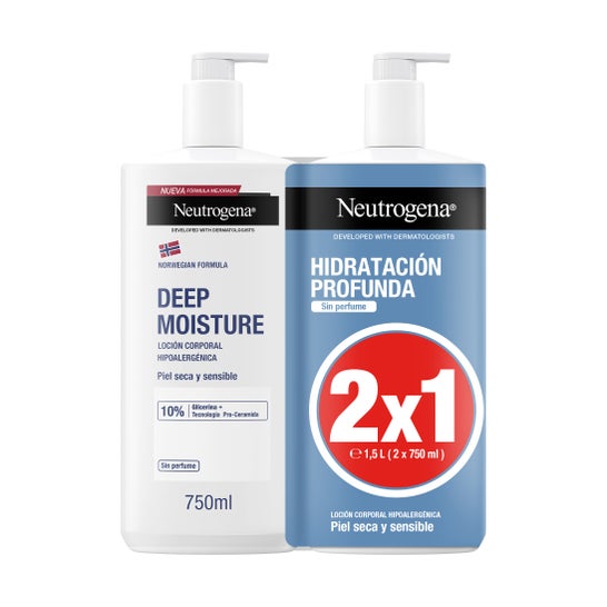 Neutrogena Pack Hidratación Profunda Sin Perfume 2x750ml