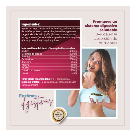 Enzimas Digestivas Naturbite 120comp