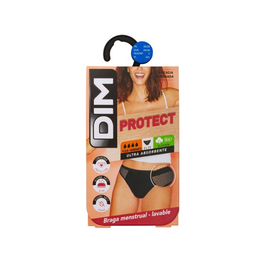 DIM Braga Lavável Menstrual Flujo Abundante Abundante T40/42 Negro 1ud
