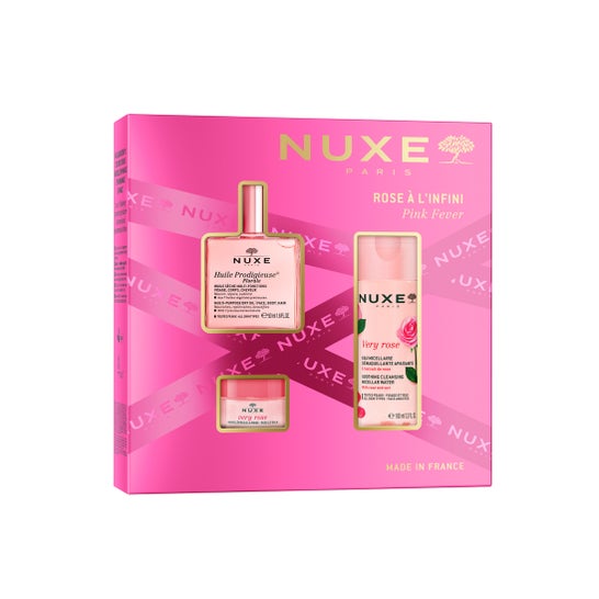 Nuxe Cofre Best Seller Floral - Huile Prodigieuse  + Agua Micelar  + Bálsamo Labios