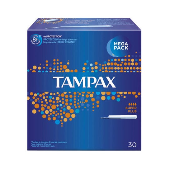 Tampax Tampões com Aplicador de Papelão Suplerplus 30 pcs