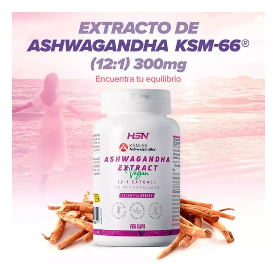 HSN Extracto de Ashwagandha KSM-66® 12:1 600mg 120vcaps