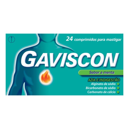 Gaviscon 250mg + 133.5mg + 80mg Menta 24comp