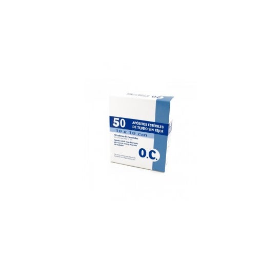 OC compressa estéril tecido sem tricô 10cmx10cm 50uds