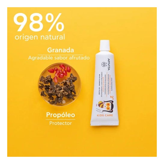 Apivita Kids 2+ Creme De Dentes Infantil Sabor De Frutas Com Romã E Pr Apivita Kids 2+ Creme De Dentes Infantil Sabor De Frutas Com Romã E Pr