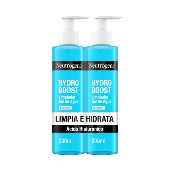 Neutrogena Hydro Boost Limpiador Gel de Agua sin Perfume 2x200ml