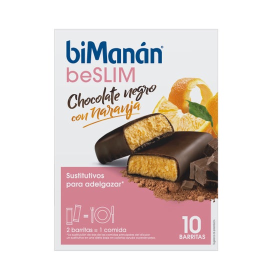 sabor de chocolate e laranja biManán ™ Sustitutive 8 bars