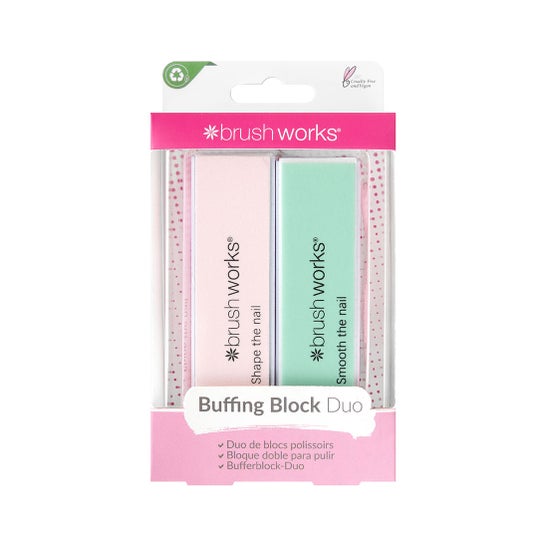 Brushworks Bloque Doble Pulidor de Uñas Pastel 2uds