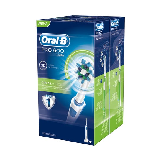 Oral-B Pro 600 Pack Escova Dentes Elétrica 2 Unidades