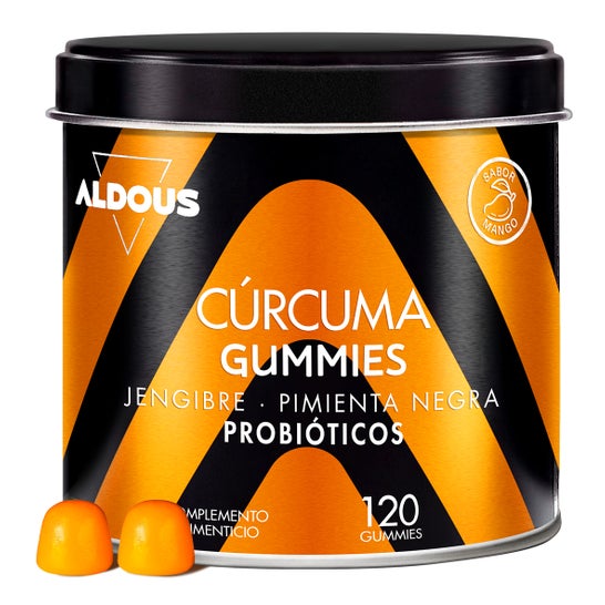 Aldous Bio Cúrcuma Gengibre Pim Preta + Prob 2500mg 120 Unidades