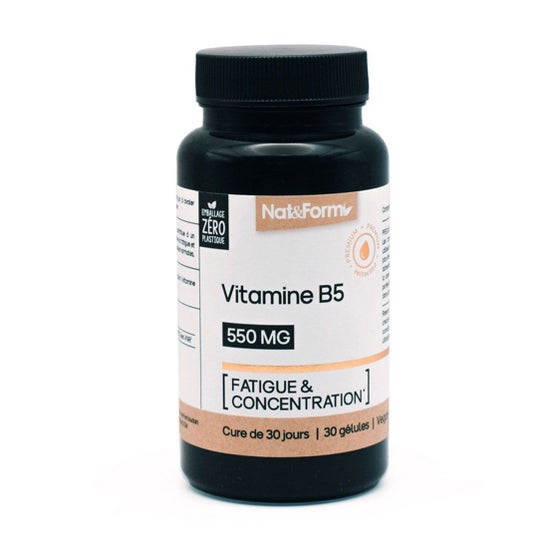 Nat&Form Vitamina B5 550mg 30 Pérolas