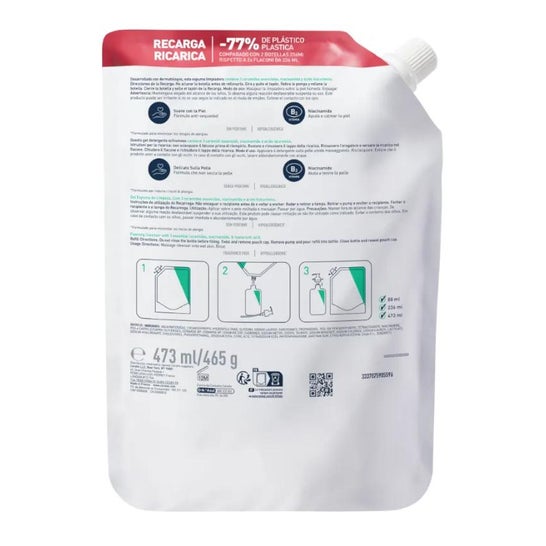 CeraVe Refill Gel Espuma de Limpeza 473ml CeraVe Refill Gel Espuma de Limpeza 473ml