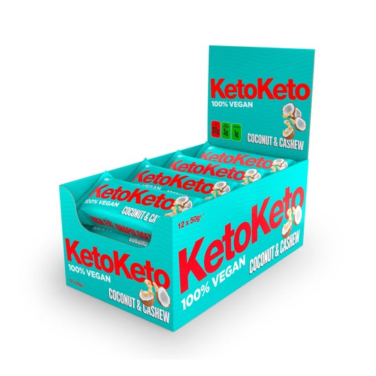 Keto Keto Pack coco vegan e cajueiro em barra 12x50g