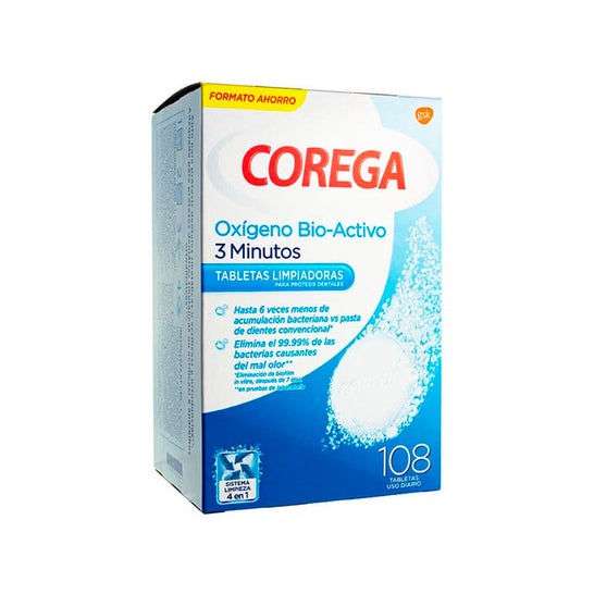 Limpeza Dentária Bio-Activa Corega Oxygen 108 Comprimidos