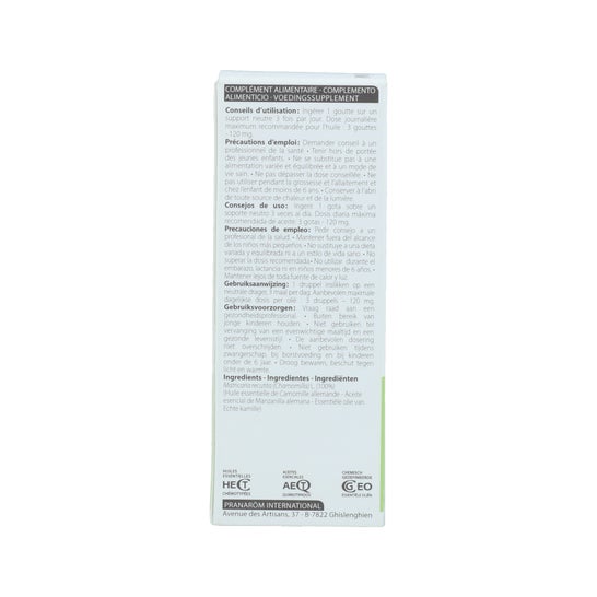 PranarÃ «m flor de óleo essencial de camomila alemã 5 ml