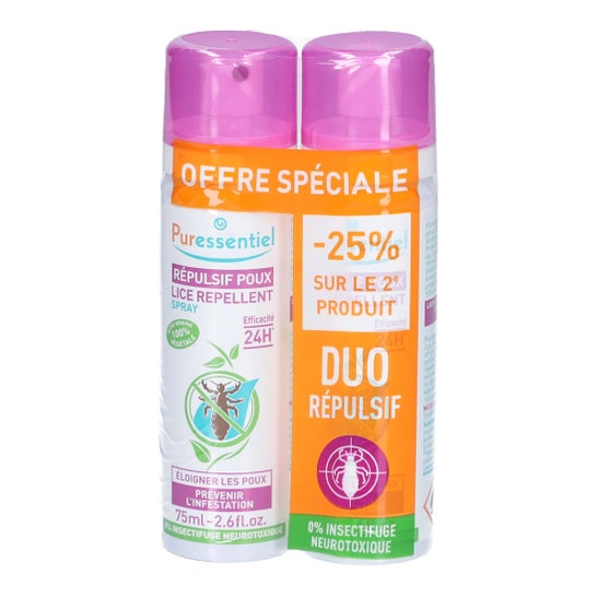 Puressentiel Repelente de Piolhos Spray 2x75 ml