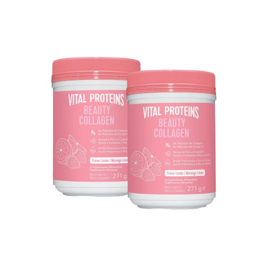 Vital Proteins Pack Beauty Collagen Péptidos de Colágeno Fresa Limón 2x271g