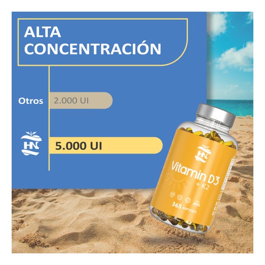 HN Vitamina D3 + K2 365caps
