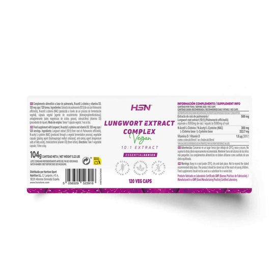 HSN Extracto de Pulmonaria Complex 10:1 500mg 120vcaps