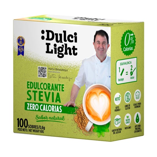 Dulcilight Adoçante Stevia Zero 100 Saquetas