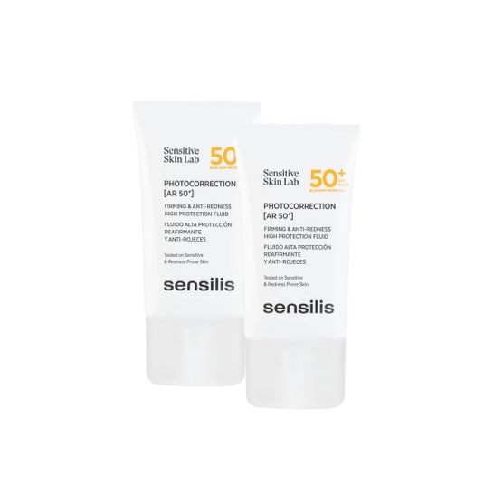 Sensilis Photocorrection [AR 50+] Fluido Reafirmante Anti-Rougeurs SPF50+ 2x40 ml