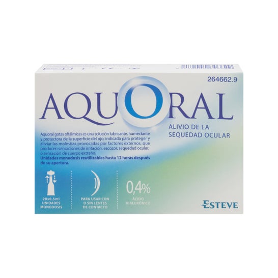 Aquoral gotas oftálmicas monodose 0,5ml x 20