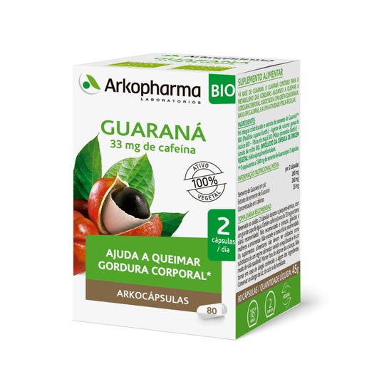 Arkocápsulas Guaraná Bio 80capsules