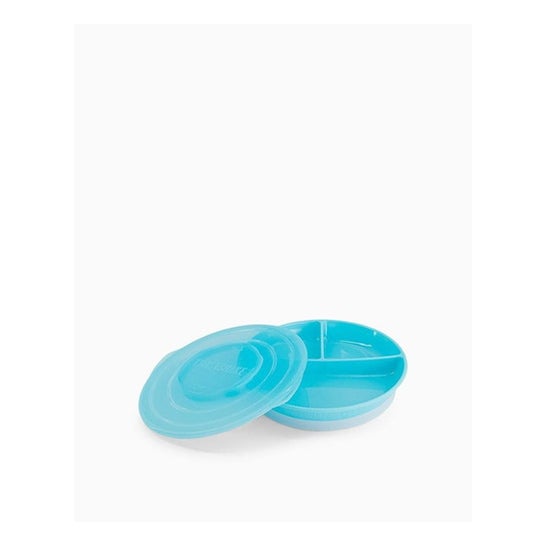 Prato Dividido Twistshake +6 Meses Azul 1 peça