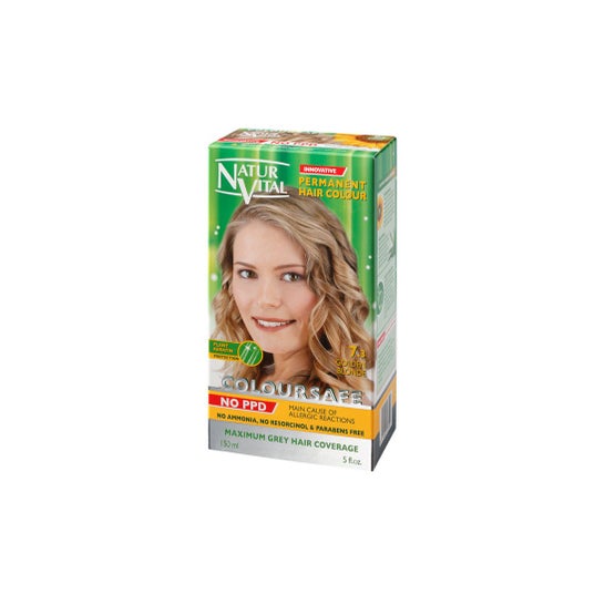 NaturVital Coloursafe Permanent Hair Color 7.3 Golden Blonde 150ml
