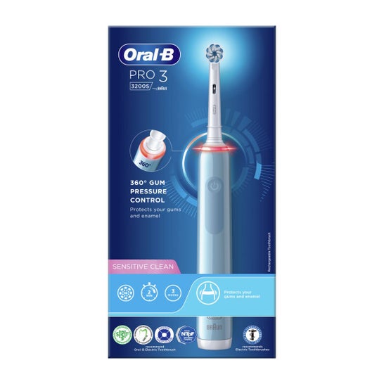 Oral-B Pro 3 3200S Pack Escova Dentes Elétrica Azul 2 Unidades