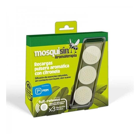 Mosquisin Kit Recarga Pulseiras Aromáticas 3 Unidades