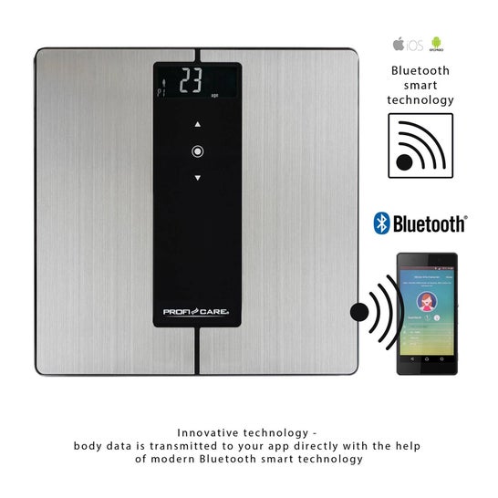 Escala de gordura corporal de aço inoxidável Proficare Pw 3008