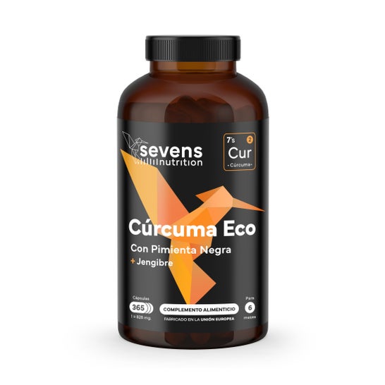 Sevens Nutrition Cúrcuma ECO con Pimienta Negra 365caps