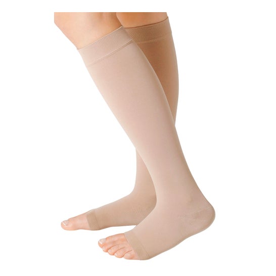 Juzo Soft Meia Ad 2001 Iii Normal Tamanho 3M Amêndoa Abert 1 Par