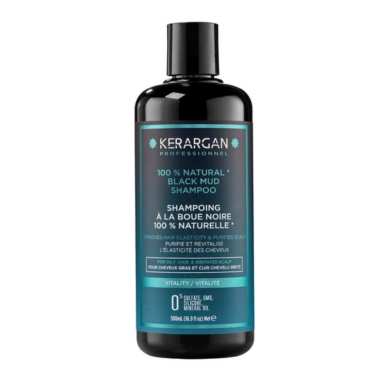 Kerargan 100% Natural Black Mud Shampoo Vitality 500ml