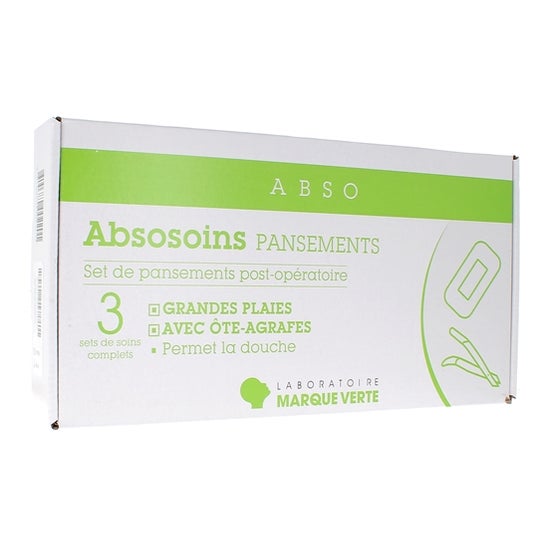 Conjunto de 3 unidades de curativos Abso Absosoin Pós-Operatório de Feridas Grandes