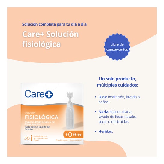 Care+ Solução Fisiológica 30 Doses Únicas 5ml