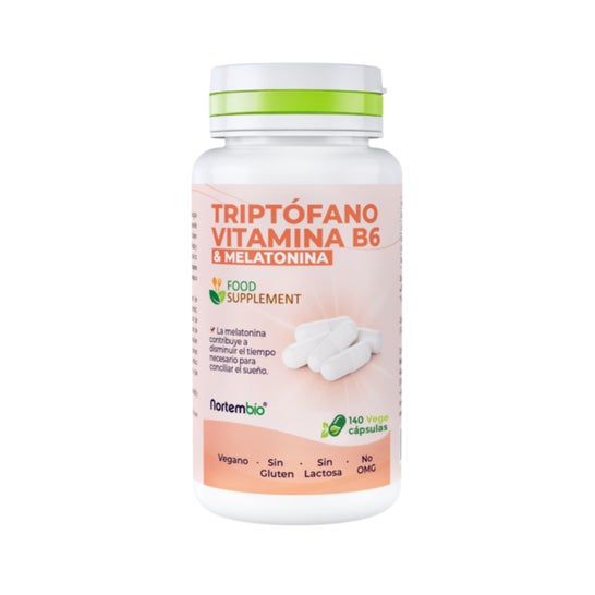 Nortembio Triptófano Vitamina B6 Melatonina 140caps