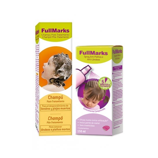 FullMarks Kit Spray Piolhos Lêndeas + Champô Pós-tratamento