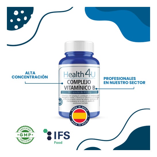 H4u Complejo Vitamínico B 30 Cápsulas De 400 Mg