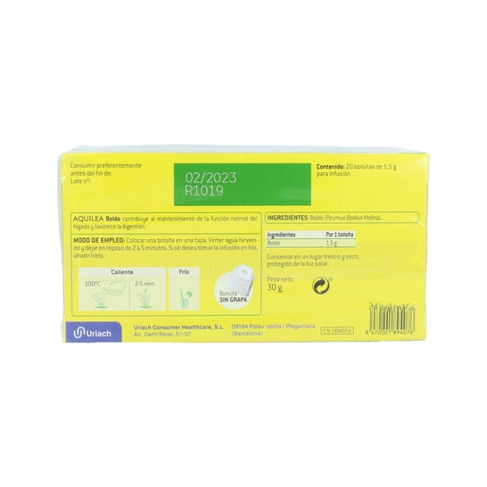 Infusões de Yarrow Boldo 20 sachês