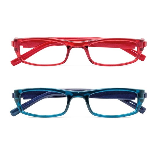 Twins Optical Silver Essential Gafas Rojo Azul +1,00 1ud