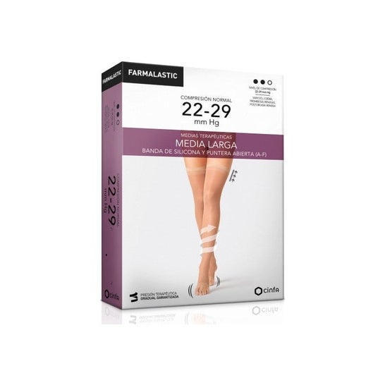 Média Longa (A-F) Comp Comp Comp Normal Farmalastic Open Toe Camel T- G