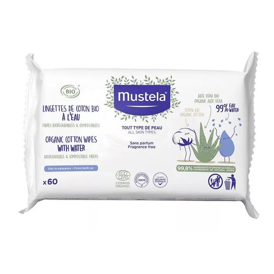 Mustela Water Wipes 60uds pack Mustela Water Wipes 60uds pack