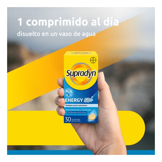 Supradyn Energy 50+ Vitaminas e Energia 30 Comprimidos Efervescentes