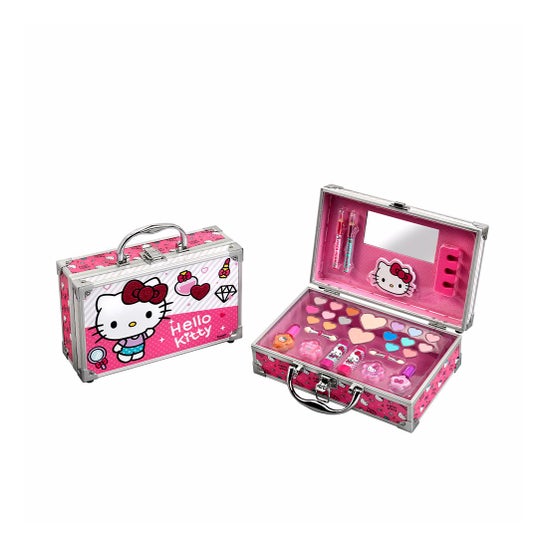 Hello Kitty Maletin Aluminio Maquillaje Pack 31uds